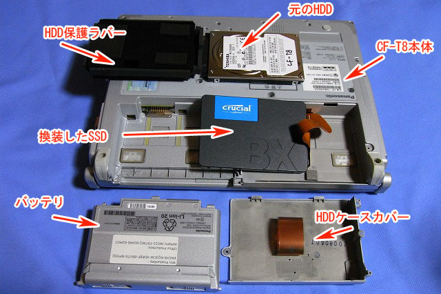 Lets Note CF-T8をSSD化してみた: 歩輪路の徒然日記